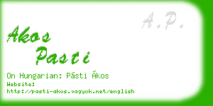 akos pasti business card
