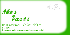 akos pasti business card